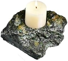 AMOYSTONE Emerald Rough Stone Candle Holder Heavy Natural Decor - Image 2