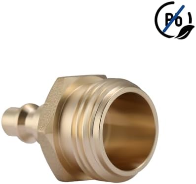 MEASUREMAN Lead-Free Brass Blow Out Plug with Quick Connect - Efficiently Removes Water from RV Water Lines, Ideal for Winterization (2pc) - Image 4