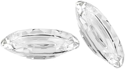 Crystal Pillar Candle Holders Decorations for Home Party Dinner Christmas, Suitable for Large Cylindrical Candles Hand-Cut 4.3'' X 1'' Clear, Pack of 2 by DONOUCLS