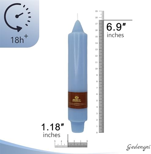 Gradient Taper Candles Blue Candlesticks,Gedengni 7Inches Dripless Tapered Candle Tall Candle Sticks Colorful Dinner Candles for Home Decor Wedding Festive Holiday,18D-BLUMIX - Image 2