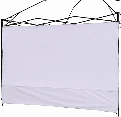 Canopy Sunwall Sidewall Gazebos Tent Waterproof for 8x8ft Pop up Canopy Straight Leg Gazebos Outdoor Instant Canopies 1 Pcs White Canopy Sidewall Only by NINAT