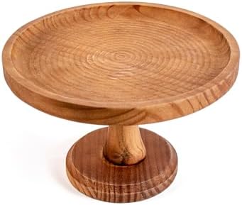 Wood Cake Stands Riser Rustic Round Vintage Candle Stand Holder 9 Inch by WelcometoBONNYDODO