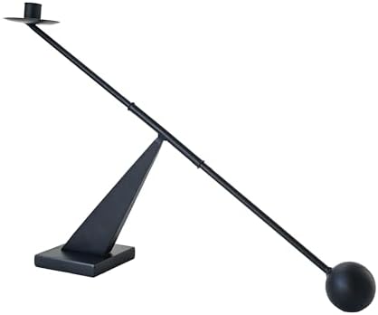 Black Metal Modern Candle Holder Candlestick Holders Decorative Candle Stand, Tapered Candle Holders Home Decoration 19 inch - Image 3