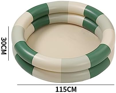 Inflatable Pool Baby Retro Blow Up Swimming Pool Family Cute Thickened Water Pool (Green Stripe)