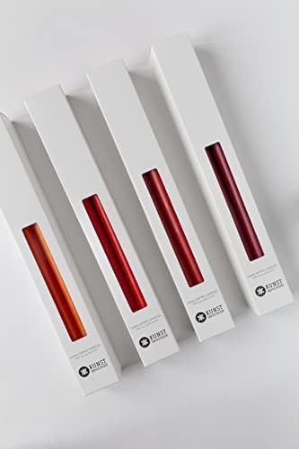 Kunstindustrien® Taper Candles, Set of 4, 13.8" – Made in Denmark, Long Burning Candles 15h, Unscented & Smokeless Candlesticks – Elegant Tall Candles for Weddings Dinners & Home Decor (Christmas Red) - Image 6