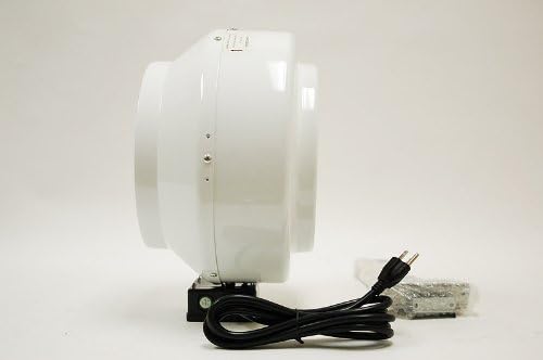 Grow1 Inline Duct Fan 8 Inch 745 CFM High Output Ventilation Fan for Grow Rooms with Mounting Kit and Cord