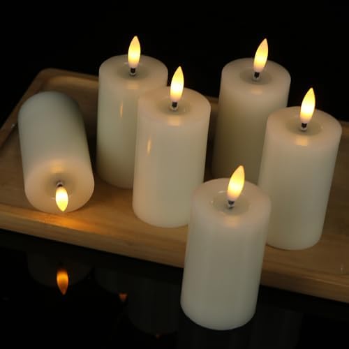 Votive Flameless LED Candles Battery Operated with Remote Timer, Ivory - Image 4