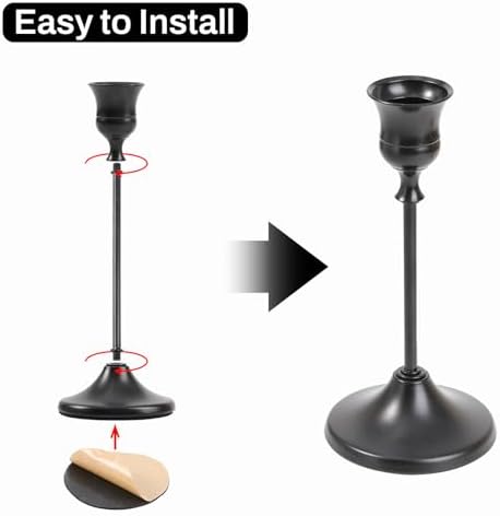 Candlestick Holders, Black Taper Candle Holders 12 Pack for Table Decor - Image 4