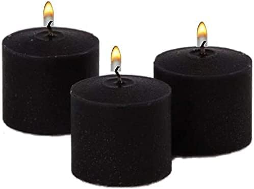 D'light Online Unscented Votive Candles - for Birthdays, Baby Shower, Home Decoration and Weddings (Black and White, 10 Hour - Set of 12) - Image 2