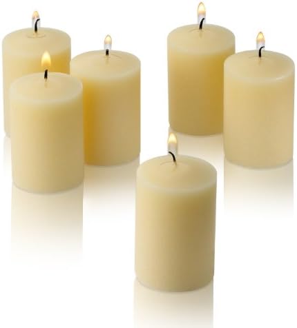 Light In The Dark Ivory Votive Candles - Box of 36 Unscented Bulk Candles - 15 Hour Burn Time - for Weddings, Restaurants, Parties, Spa and Decorations. by LightInTheDark