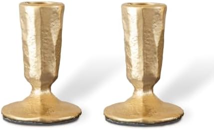 Candle Sticks Holder Decor, Set of 2 Vintage Gold Candle Holders, Modern Decorative Tapered Candlestick Holders Centerpiece for Dining Table Centerpiece, Wedding, Party Decor by WOLAOJA