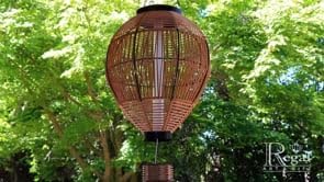 Regal Art & Gift Hot Air Balloon Solar Lantern – Hanging Solar-Powered LED Lights, Waterproof Portable Decorative Outdoor Lamp Made of Metal & Glass for Garden, Patios & Pathway – Wicker (X-Large)