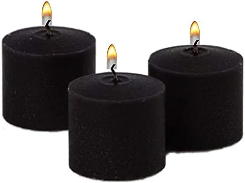 D'light Online Unscented Black Votive Candles - for Halloween, Birthdays, Baby Shower, Home Decoration and Weddings (Black, 10 Hour - Set of 72) by DlightOnline