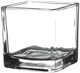 WGV 2 Inch Tea Light Votive Candle Holder, Clear, Square Cube 2”x2”, Small Tiny, Home Décor, Table Top, 1 Pc - Image 3