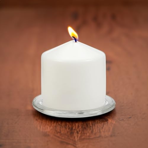 WGV Tea Light Votive Candle Holder Plate 4" W, Clear Flat Plate Glass, Small Home Accent Decor, 1 Pc - Image 3