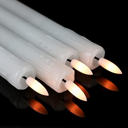 GenSwin Drip Wax Flameless Taper Candles Battery Operated with Remote Timer - Image 4