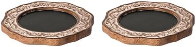 JFY Designs Celesta Duo Candle Holders for Pillar Farmhouse Fireplace Décor by JUSTFORYOUDESIGNS
