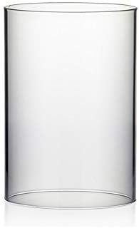 WGVI Hurricane Candle Holder Sleeve, Wide 5.5", Height 8", Clear Glass Cylinder Candleholder, Chimney Tube, Open Ended Candle Shade, 12 Pieces Bulk by WGVInternational-OpusGlassware
