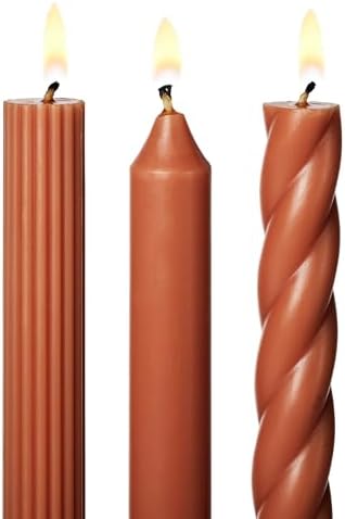 Illume Beautifully Done Unscented Assorted Candle Tapers 3-Pack, Terracotta - Image 2