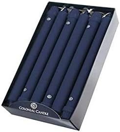 Colonial Candle Unscented Taper Candle, Classic Collection, Indigo, 10 In, Pack of 12 - Up to 8 Hours Burn - Image 4