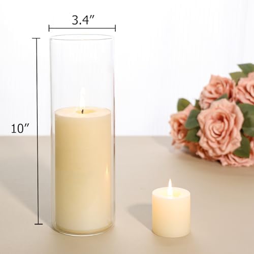 SUPMIND 7Pcs Glass Cylinder Vases for Centerpieces, 10 Inch Tall Vases Bulk - Image 6