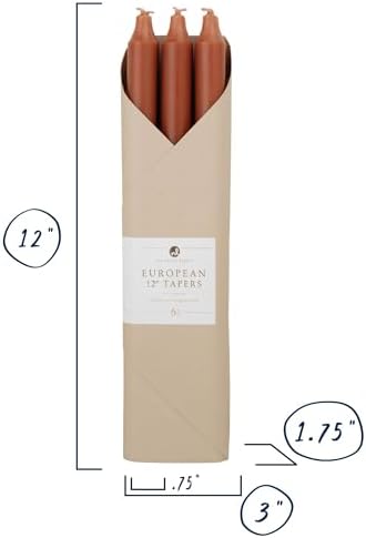 Northern Lights Candles - 12" 6pk Tapers - Terra Cotta - 73259 - Image 4
