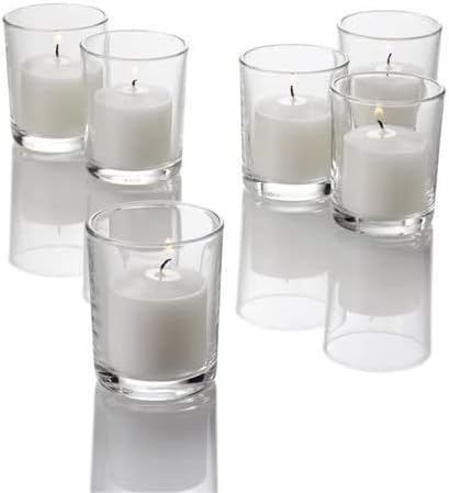 WGV Tea Light Votive Candle Holder 2x2.4, Clear Tiny Utility Cylinder Glass Vase, Small Planter Terrarium for Home Accent Decor, 24 Pieces by WGVInternational-OpusGlassware