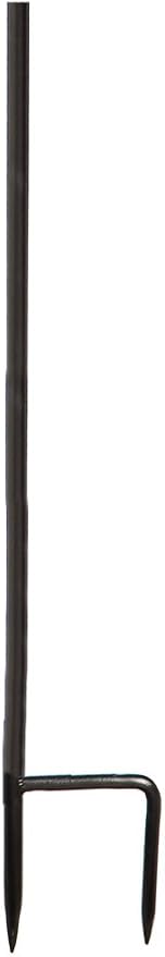 Evergreen Flag Black Iron Cemetery Garden Flag Stand - 15”W x 28”H