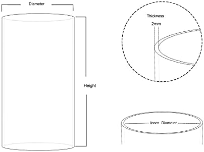 Hurricane Candle Holder - Open Ended, Bottomless Cylindrical Glass Lamp Shade - 4" x 4" - Image 4