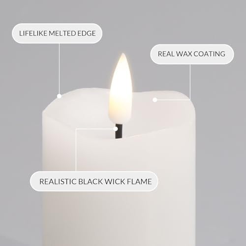 Eywamage White Flameless Votive Candles with Remote Batteries Set of 6 - Image 6