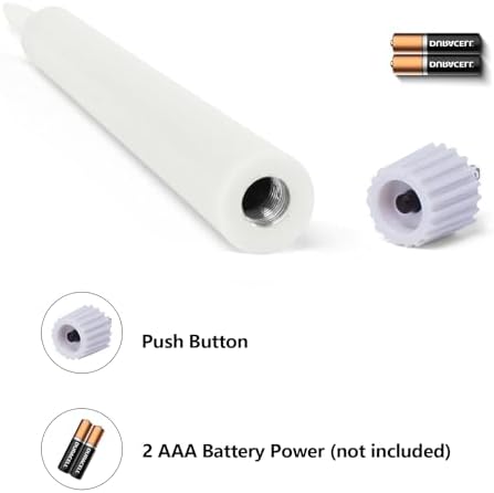 Eywamage Short Ivory Flameless Taper Candles with Remote Set of 6 - Image 2