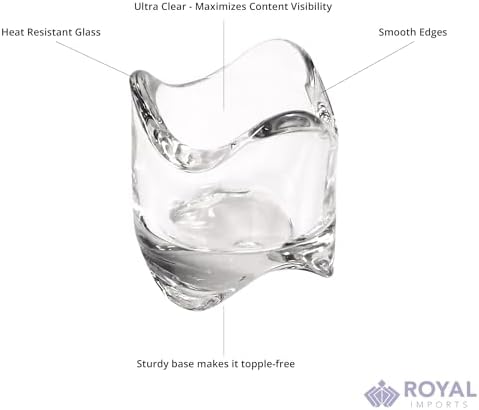 Royal Imports Glass Tea Light Candles Holder 2.5" Tall, Set of 6 - Image 4