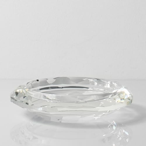 Crystal Candle Holders, Pillar Candlestick Decorations for Home Party Dinner Christmas Wedding, Suitable for Large Cylindrical Candles Hand-Cut 4.3'' X 1'' Clear - Image 7
