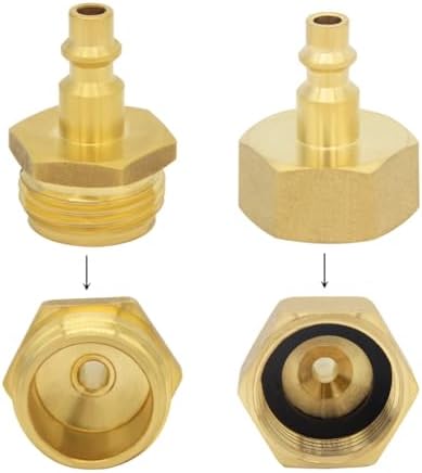 Hooshing 2PCS Winterize Blowout Adapter 1/4" Quick Connect Plug to 3/4" GHT - Image 4