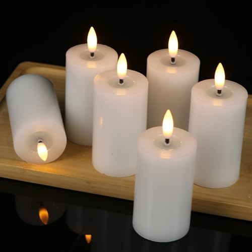 Votive Flameless LED Candles Battery Operated with Remote Timer, White - Image 5