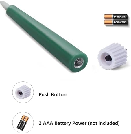 Eywamage Short Green Flameless Taper Candles with Remote Set of 6 - Image 3