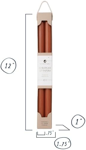 Northern Lights Candles - 12" 2pk Tapers - Terra Cotta - 72886 - Image 4