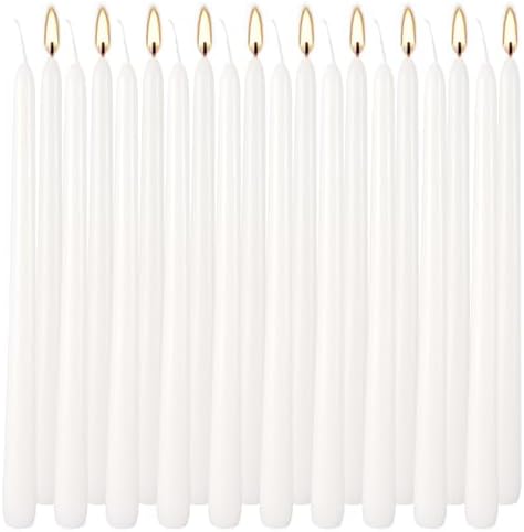 Howemon 20 Pack White Taper Candles 12 Inch Tall 3/4 Inch Thick Burn 10 Hours - Image 2