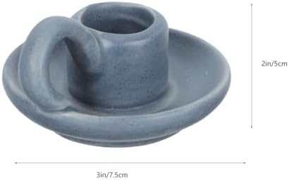 2pcs Ceramic Candle Holder Decorative Candleholder Dinning Table Decor Candle Stand Party Desktop Candleholder Decor Candlestick Scented Candle Cup Photo Prop Table Adornment - Image 3
