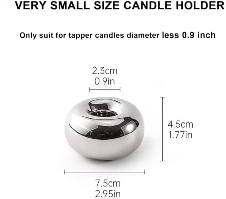 Silver Modern Doughnut Shaped Candlestick Holder (1 Pack) - Image 2