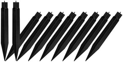 10 Pack Solar Light Stakes Replacement (Fit for Pole Inner Diameter 0.73 inch), ABS Reinforced Ground Spikes with Wire Holes for Outdoor Solar Light Pathway Christmas Landscape Garden Deco by Unknown