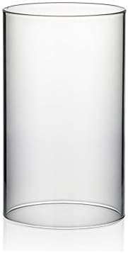 WGVI Hurricane Candle Holder Sleeve, Wide 3.5", Height 6", Clear Glass Cylinder Candleholder, Chimney Tube, Open Ended Candle Shade, 6 Pieces Bulk by WGVInternational-OpusGlassware