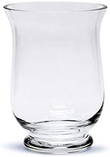 WGV Unique Bouquet Vase, 5.5" W, 8" H, Clear Short Hurricane Glass Candle Holder, Floral Planter Terrarium, Home Wedding Event Decor, 1 Piece (VHV0808) by WGVInternational-OpusGlassware