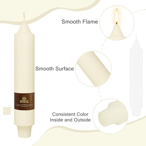 Ivory Candle Dripless Candlesticks Short Taper Candle 7 inch Small Candle Sticks Ivory Tapered Candles Wax Cute Stick Candles for Home Décor Weddings Holiday - Image 3
