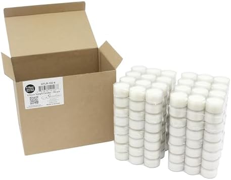 Stonebriar 192 Count White Unscented 6 to 7 Hour Extended Burn Time Clear Cup Tea Light Candles - Image 3