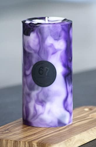 Lulu Candles | Lavender Musk | Handcrafted Pillar Candles | Made in The USA | Highly Scented & Long Lasting - 3x6 Pillar - Image 3