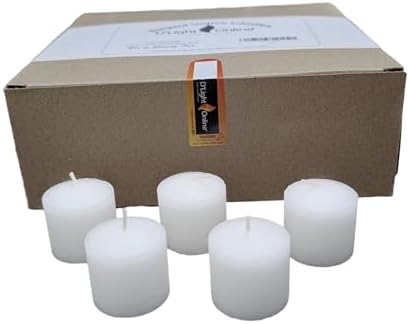 D'light Online Long 10 Hour Burn Time Unscented White Votive Candles - Small Candles for Birthdays, Home Decoration, Restaurants, Synagogues, Churches and Weddings (White, 10 Hour - Set of 432) by DlightOnline