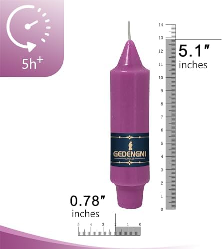 Pink Candlesticks Short Taper Candle,5inches Purple Candle Sticks Dripless Tapered Candles for Home Decor Weddings Festive Party Holiday,7D-3PUR1PIN - Image 5