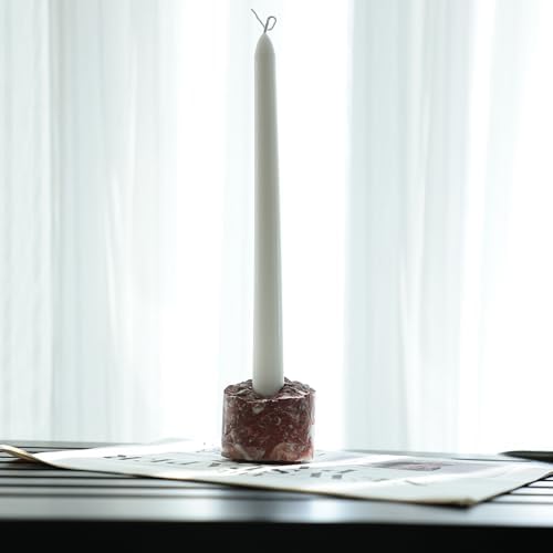 Marble Taper Candle Holder Handmade Stone Candlestick Table Decor Stand - Image 4