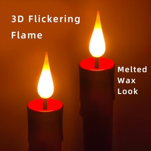 Halloween flameless taper candles with remote, LED bleeding candlesticks - Image 6